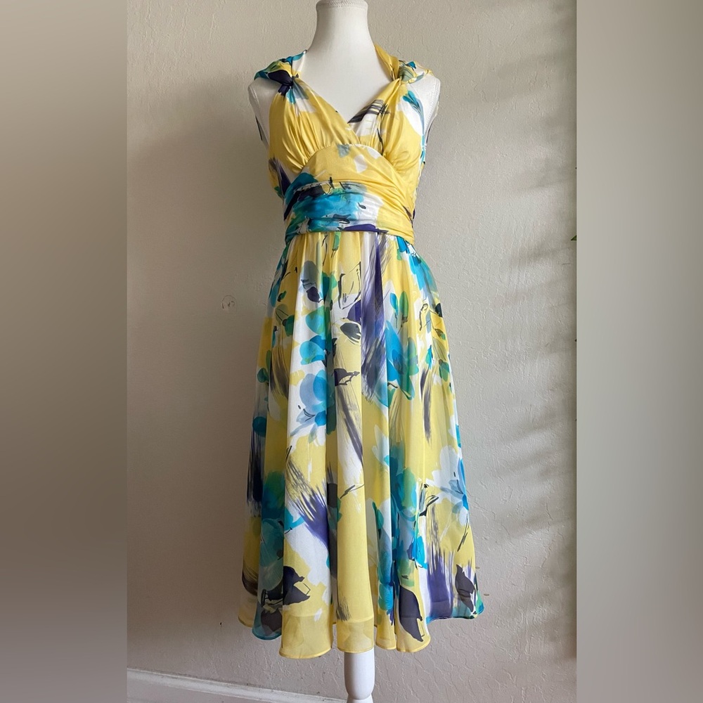 Floral silk dress